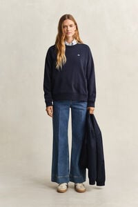 Shield sweatshirt met ronde hals