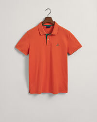 Piqu&eacute; poloshirt met contrasterende kraag