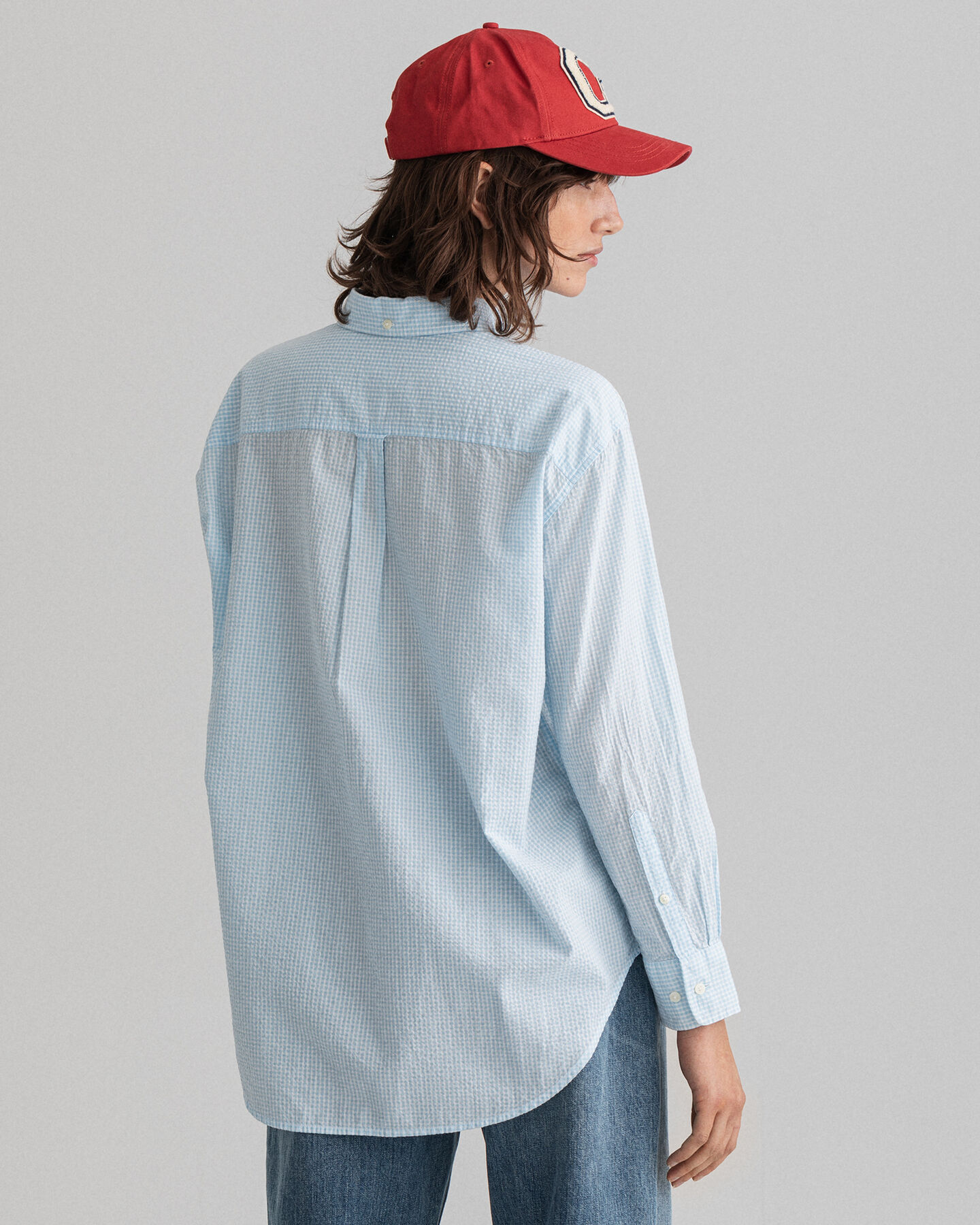 Relaxed Fit overhemd met Gingham-ruitje