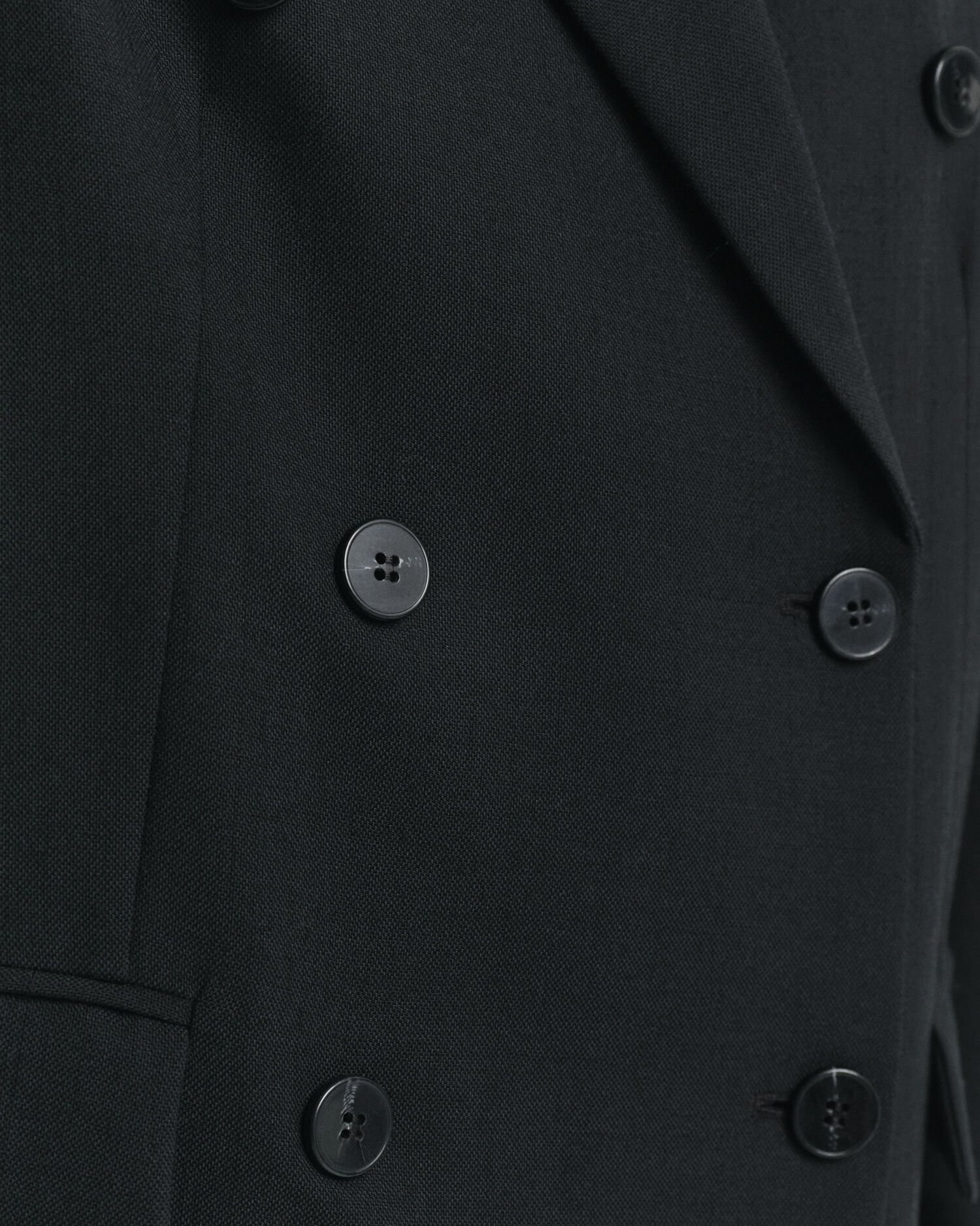 Relaxed Fit blazer met dubbele knopenrij van een wolmix met jute