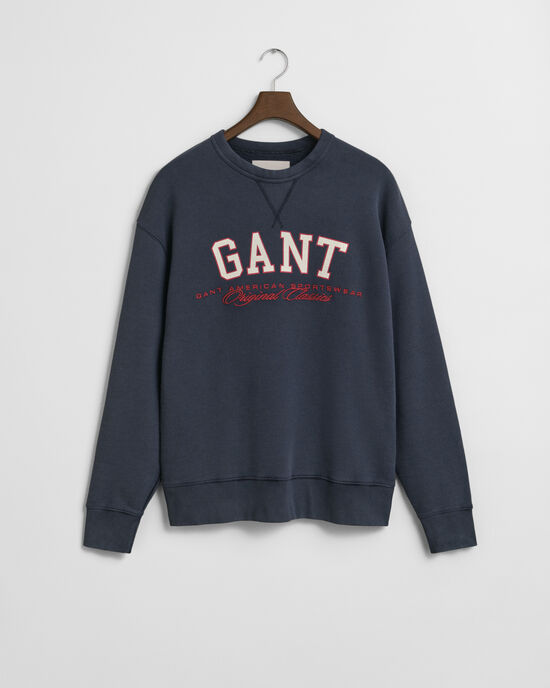 Graphic sweatshirt met ronde hals in collegestijl