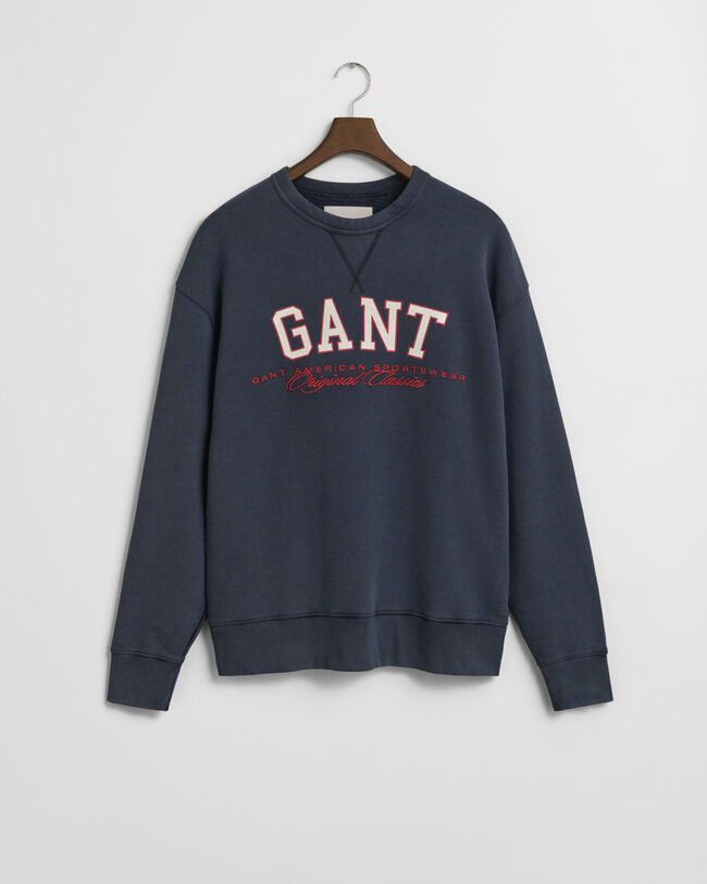 Graphic sweatshirt met ronde hals in collegestijl