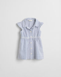 Baby Girl seersucker jurk met streepje
