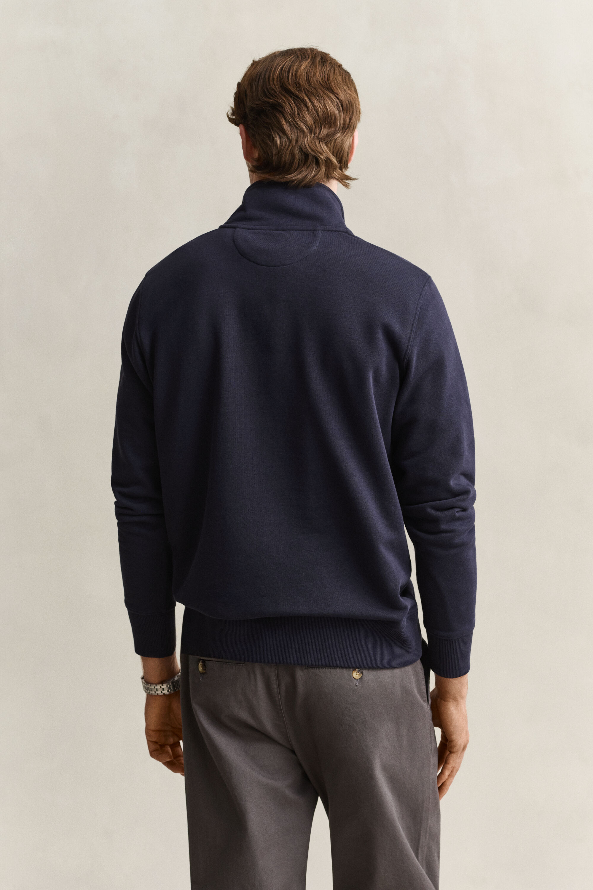 Shield sweatshirt met korte rits