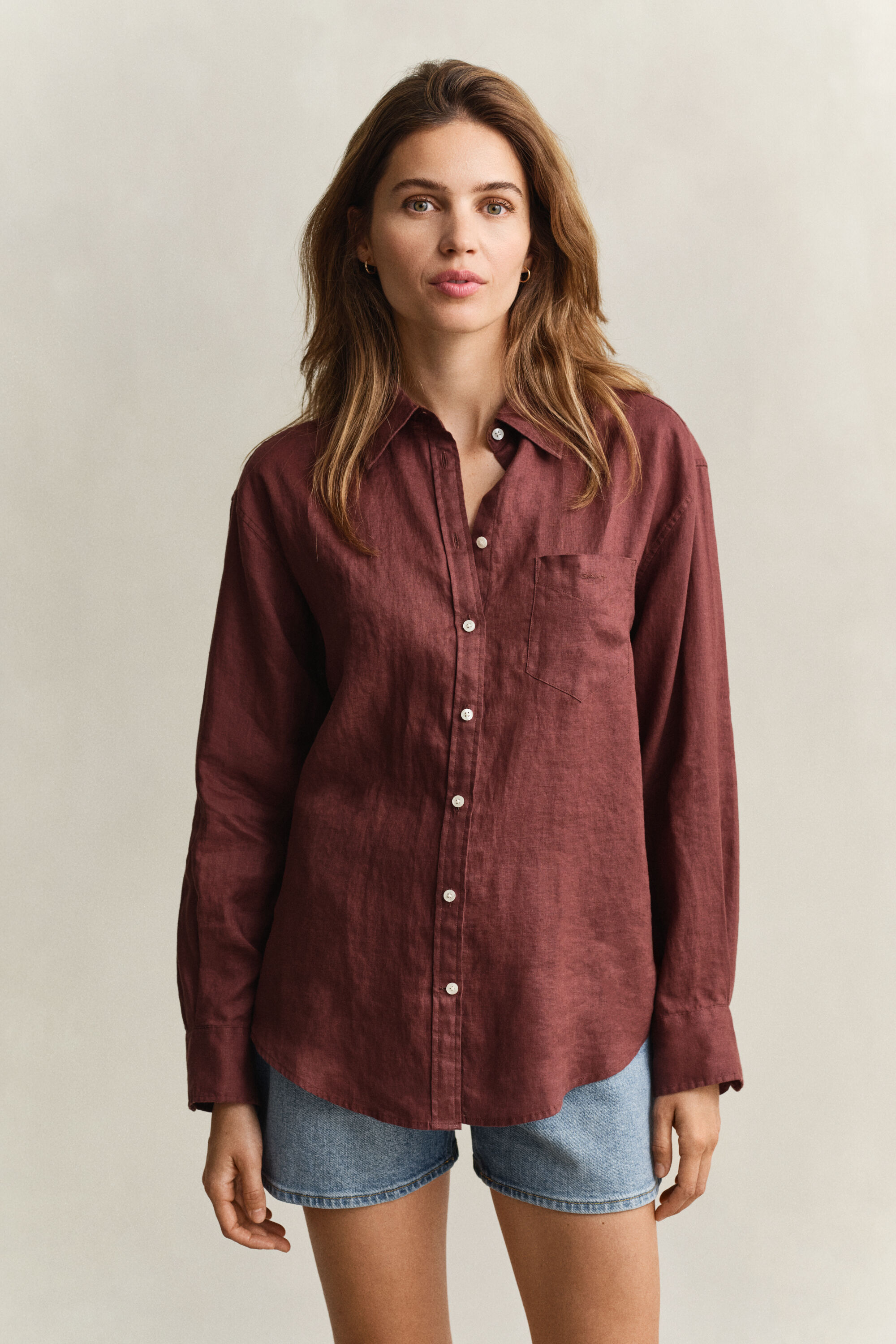 Relaxed Fit linnen blouse