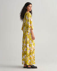 Maxi-jurk met Iris-print en V-hals