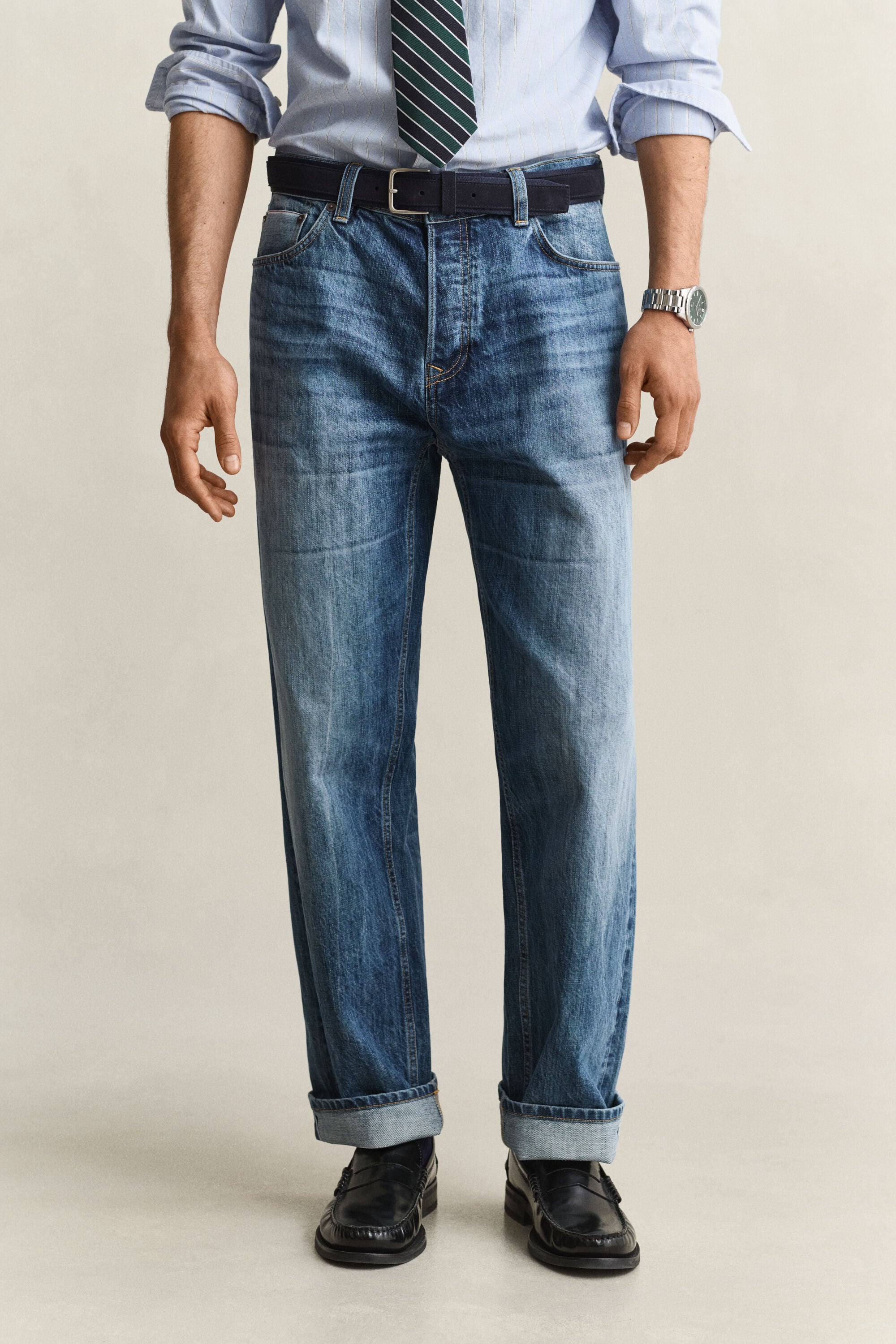Jeans met een Archive-wassing