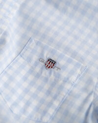 Kids Shield poplin overhemd met Gingham-ruitje
