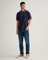 Retro Flag piqu&eacute; poloshirt