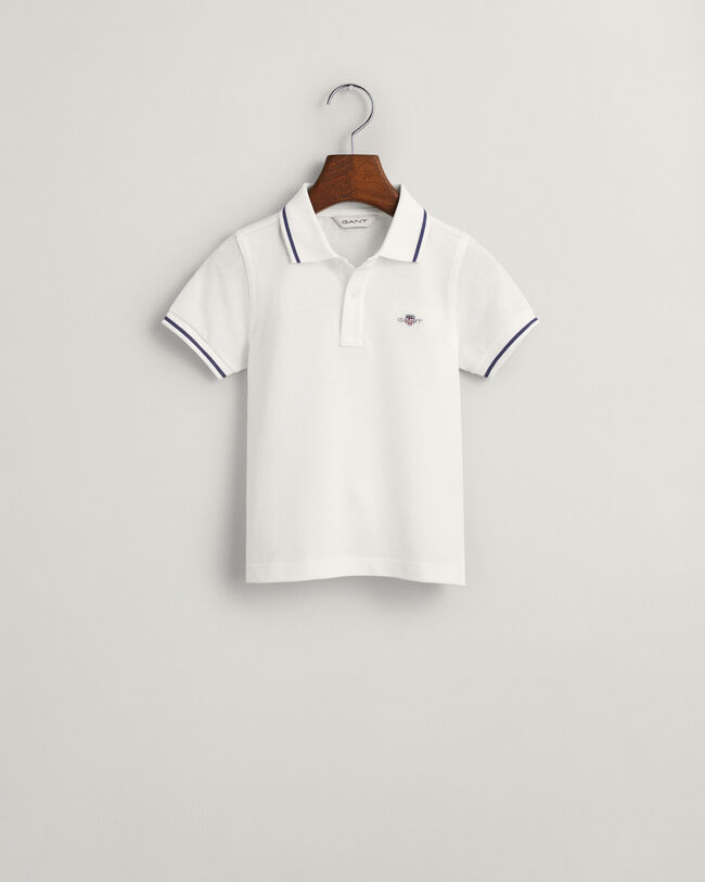 Kids Shield piqu&eacute; poloshirt met rand