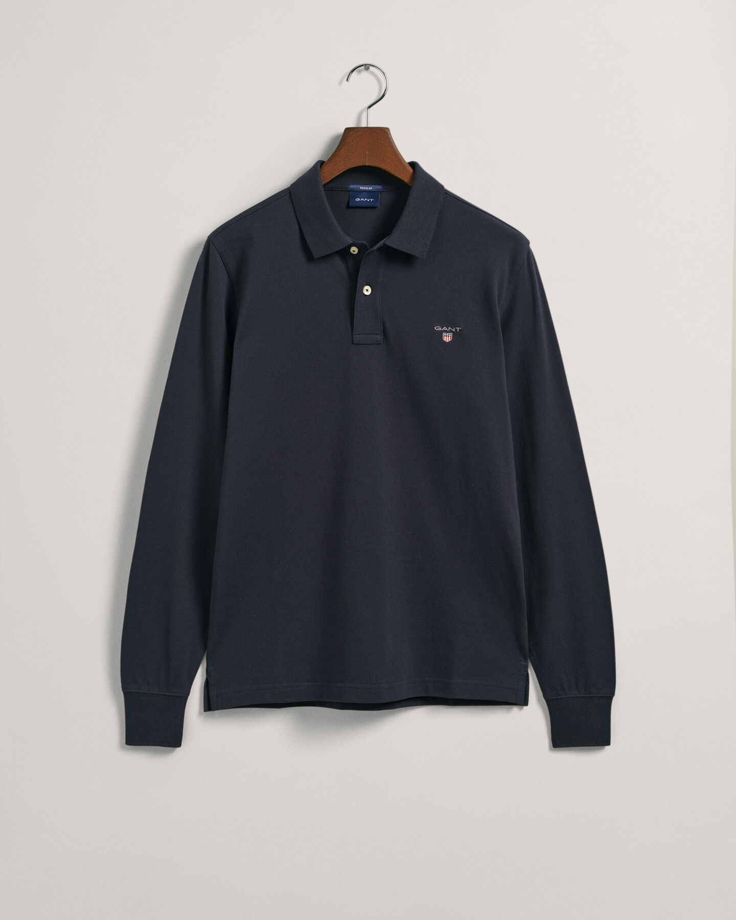 Original piqué poloshirt met lange mouwen