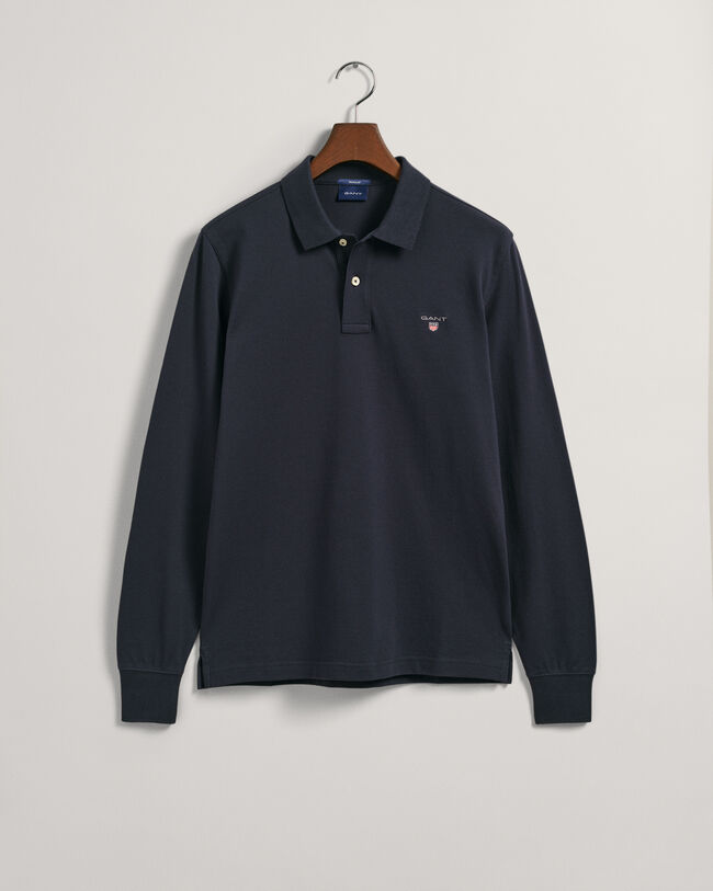 Original piqué poloshirt met lange mouwen