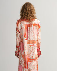 Relaxed Fit Sailing zijden overhemd met print