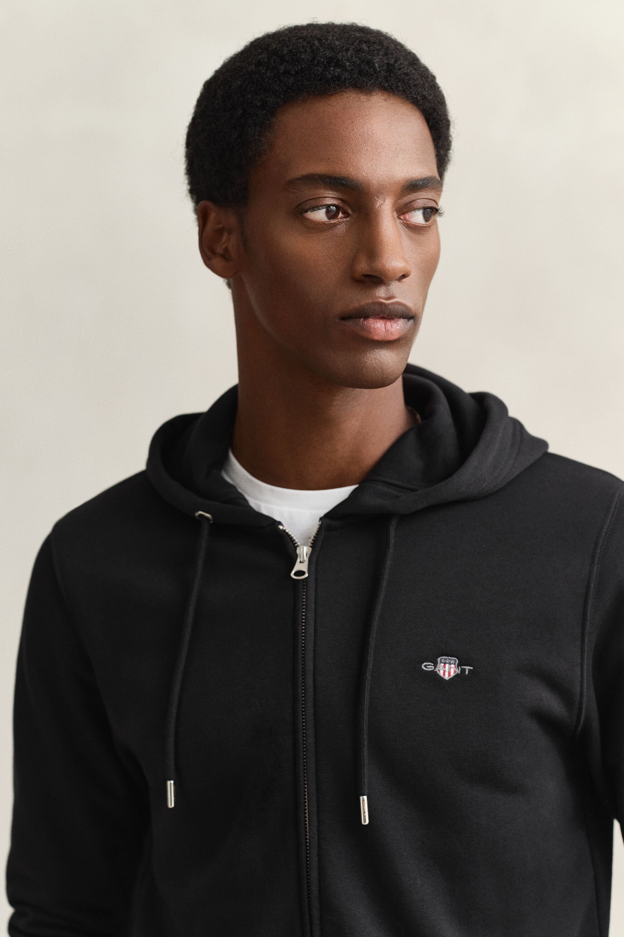 Shield hoodie met ritssluiting