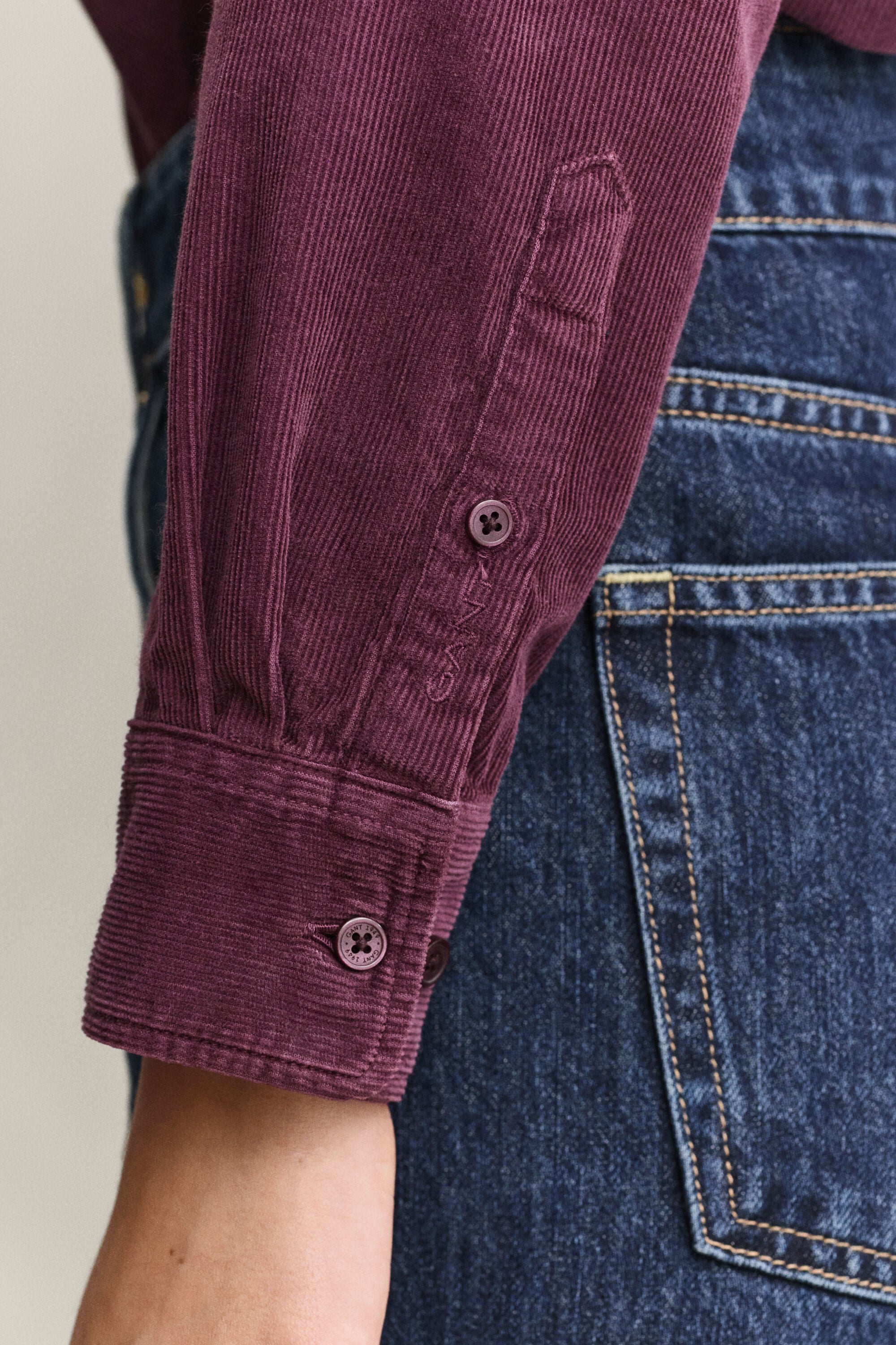 Regular corduroy overhemd