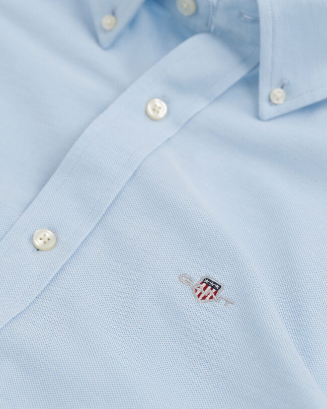 Regular Fit piqué overhemd van jersey