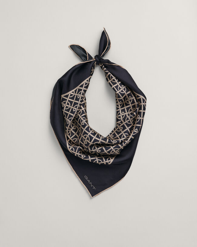 G Patterned zijden sjaal