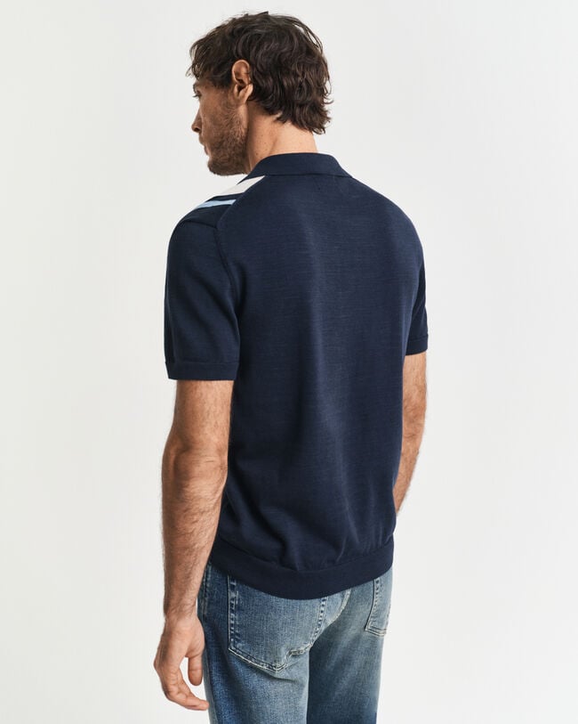 Katoenen poloshirt met kleurblokken