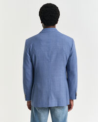 Regular Fit kostuumjasje van moulinéwol