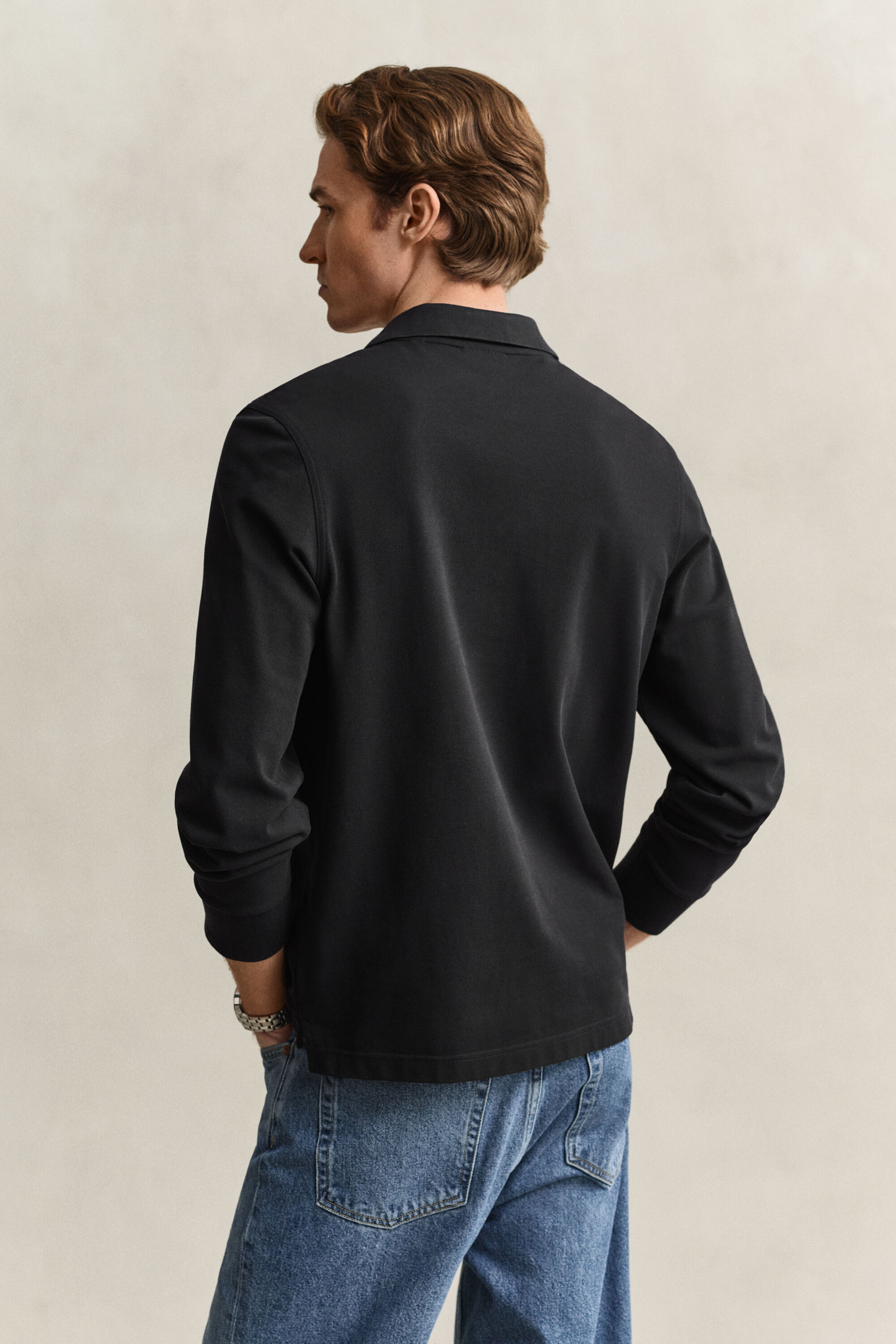 Poloshirt met lange mouwen