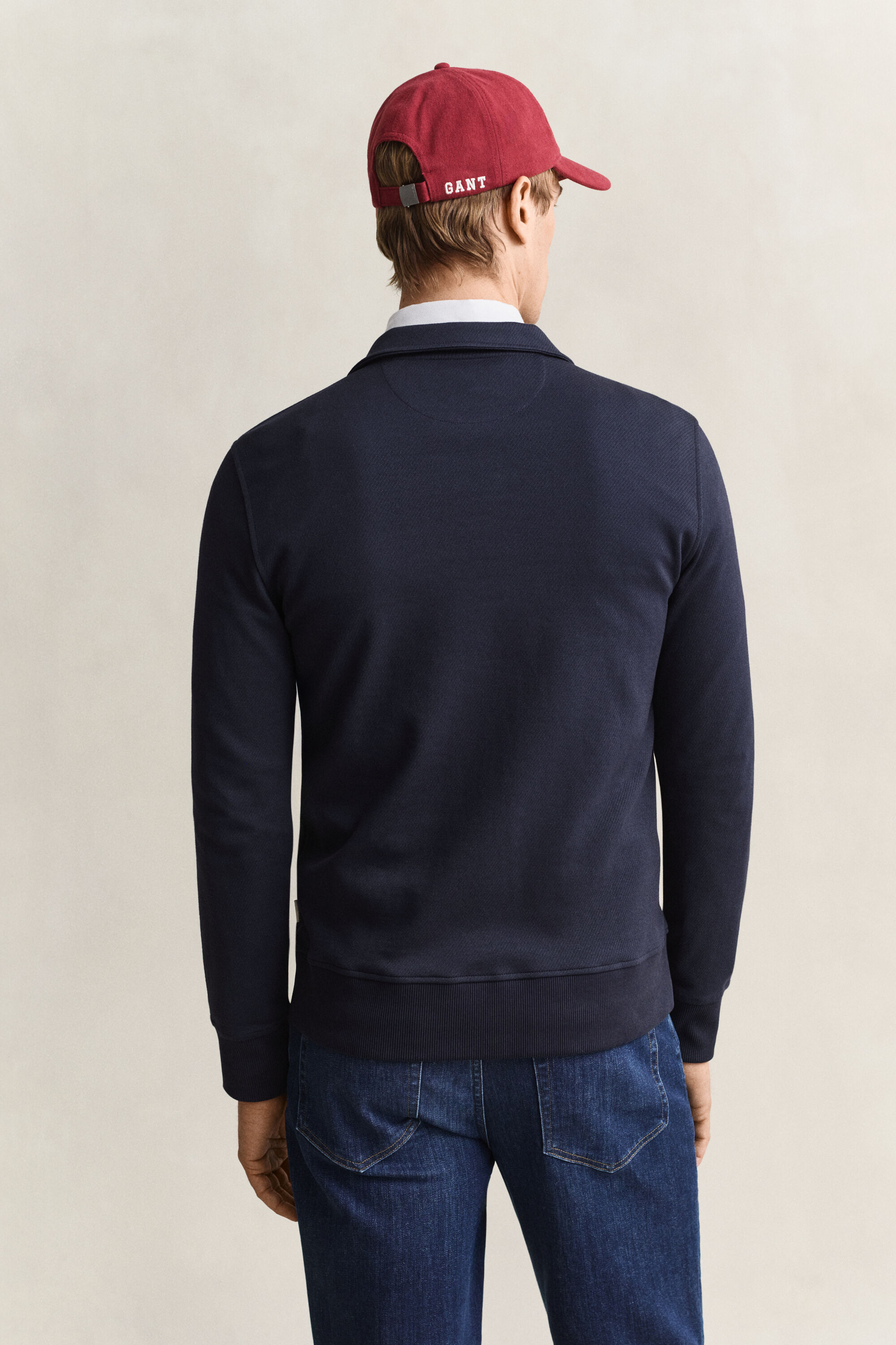 Sweatshirt met korte rits