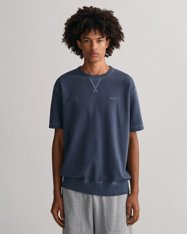 Sunfaded sweatshirt met korte mouwen