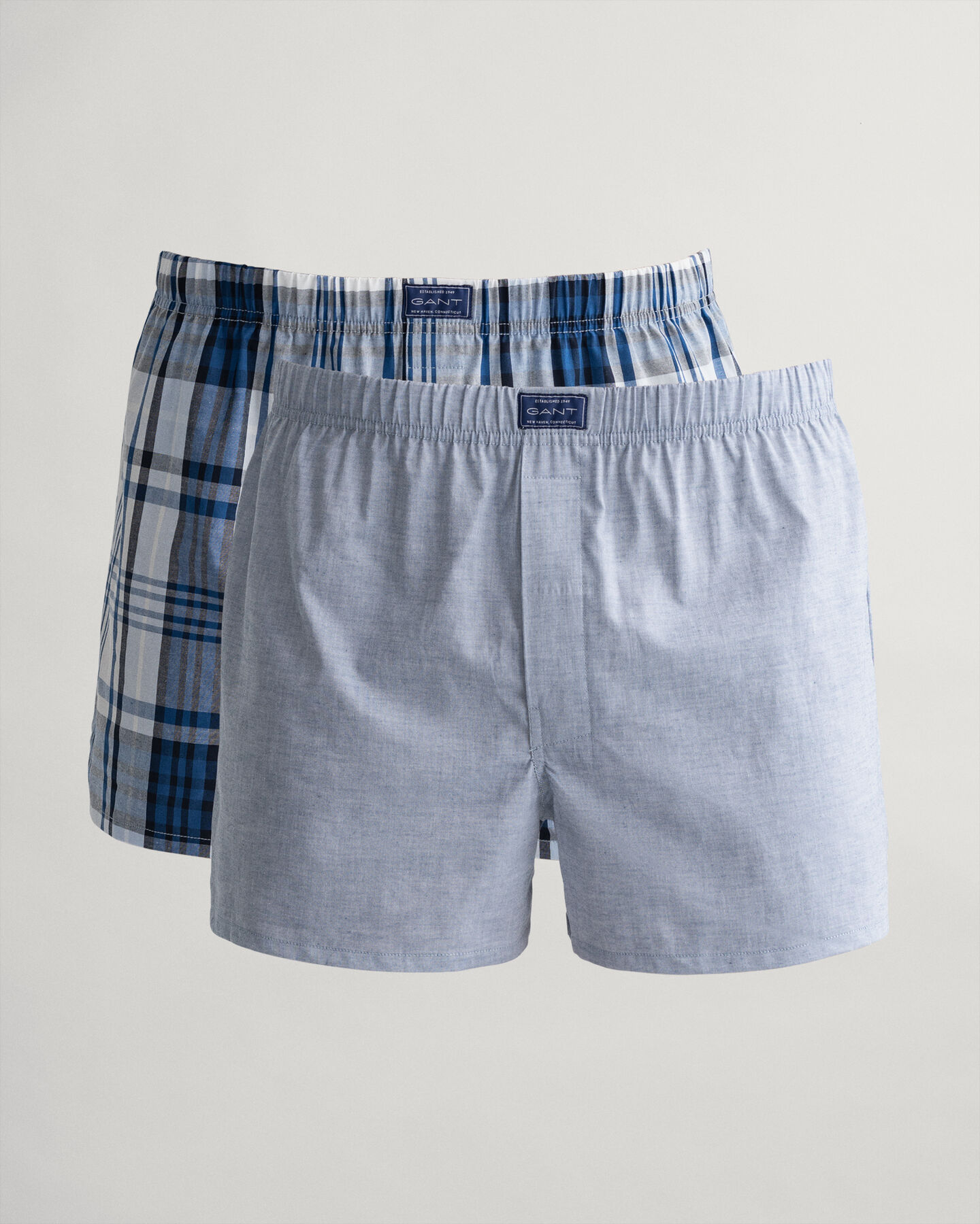 Set van twee boxershorts Oxford en ruiten