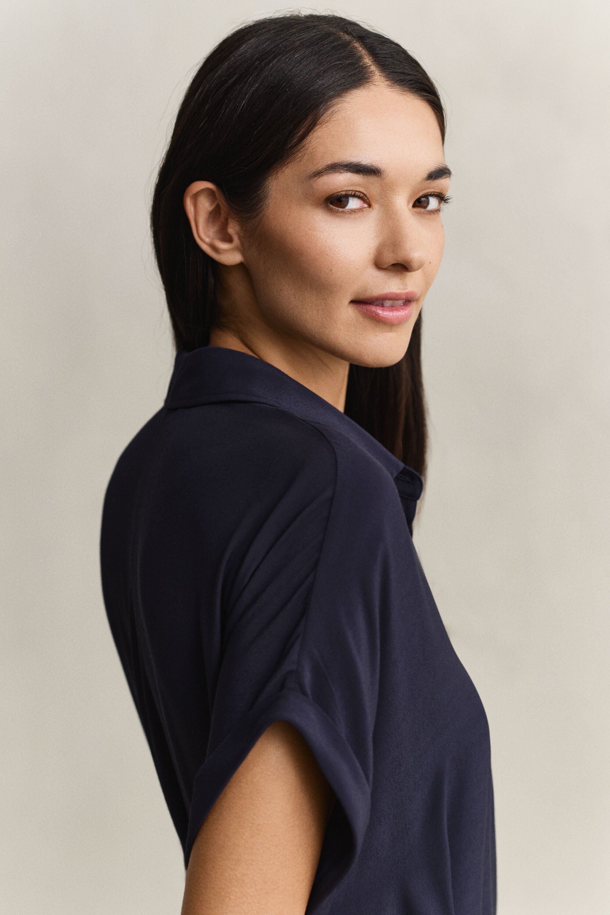 Overoverhemdjurk met kapmouwtjes