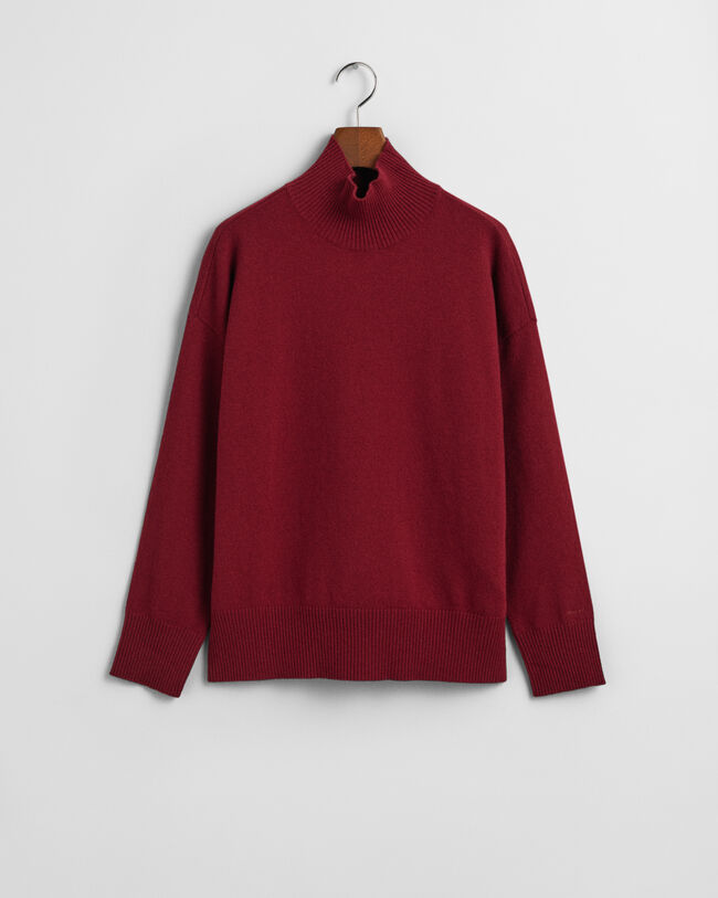 Sweater met opstaande kraag van buitengewoon zachte lamswol