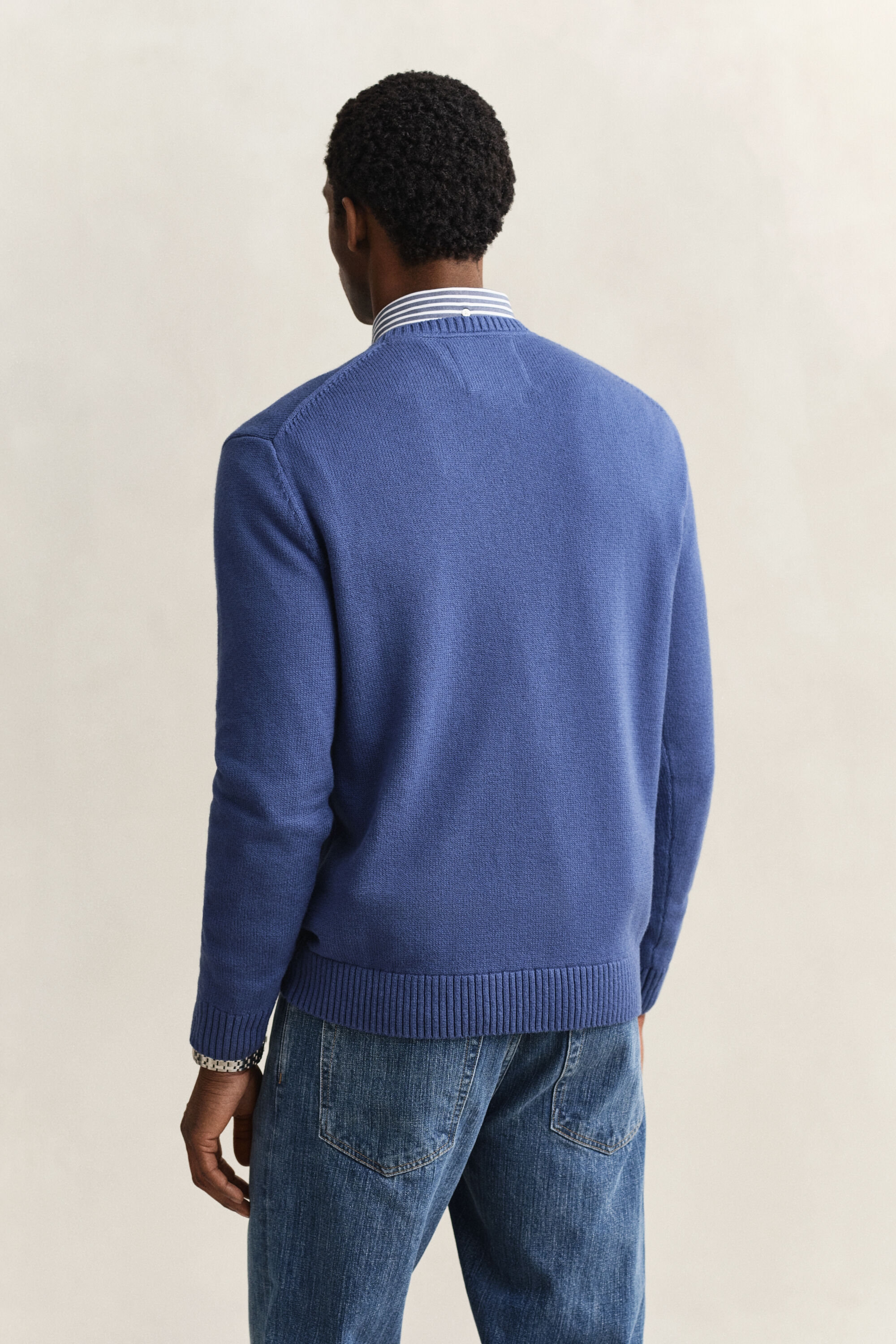 Trui met ronde hals van katoenmix