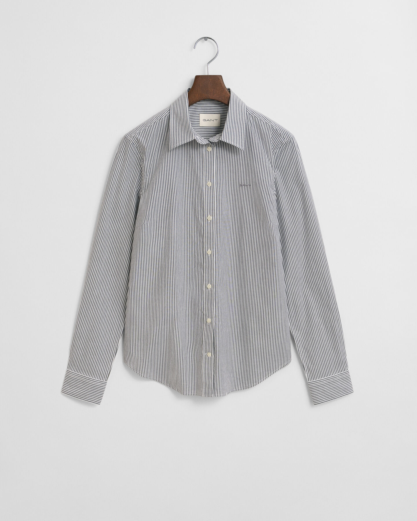 Slim Fit poplin overhemd met strepen