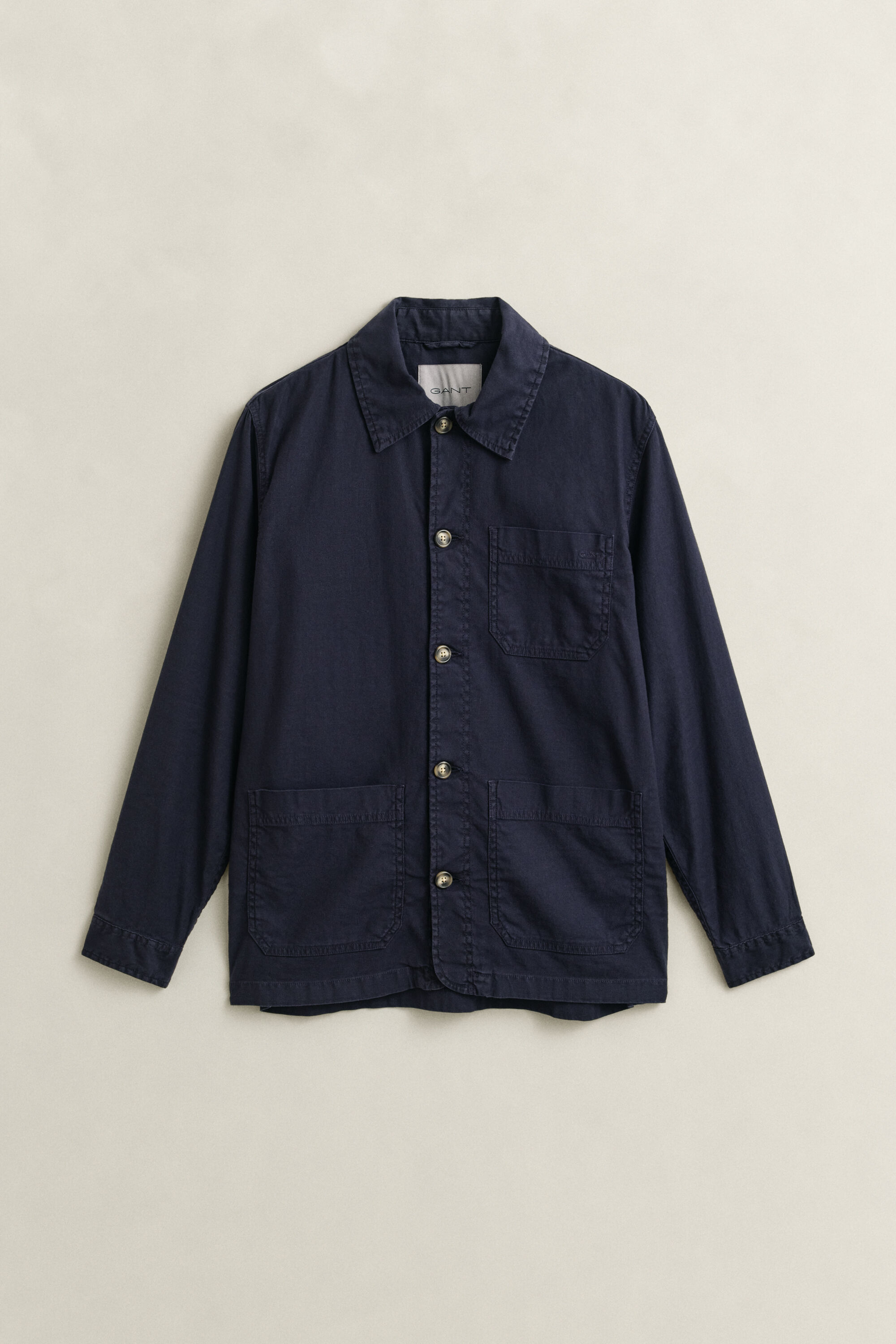 Overshirt met linnenmix