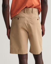 Hallden Slim Fit short van keperstof