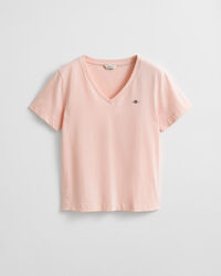 Shield T-shirt met V-hals