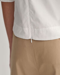 Top met V-hals en ballonmouwen