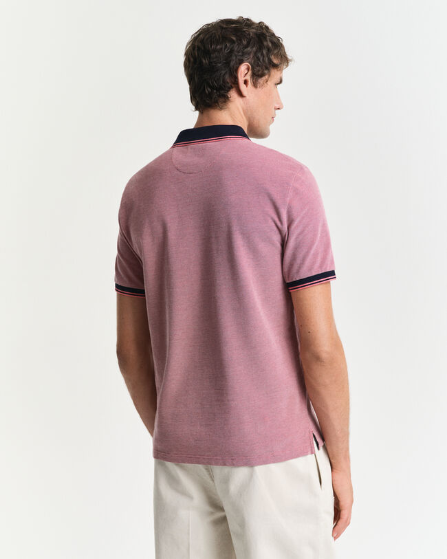 4-kleurig Oxford piqu&eacute; poloshirt