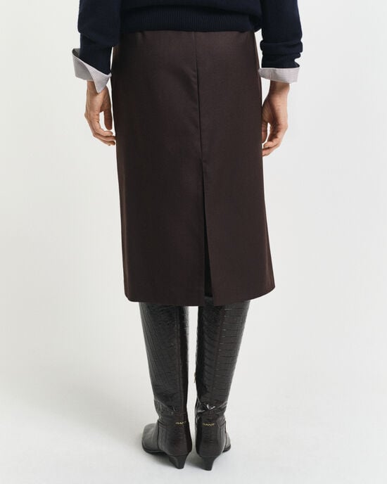 Halflange kokerrok van wolmix