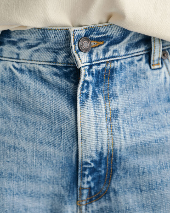 Loos Fit jeans met wijde pijpen