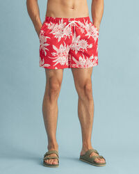 Classic Fit zwemshort met Dahlia Flower print