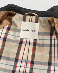 Car Coat met leren kraag