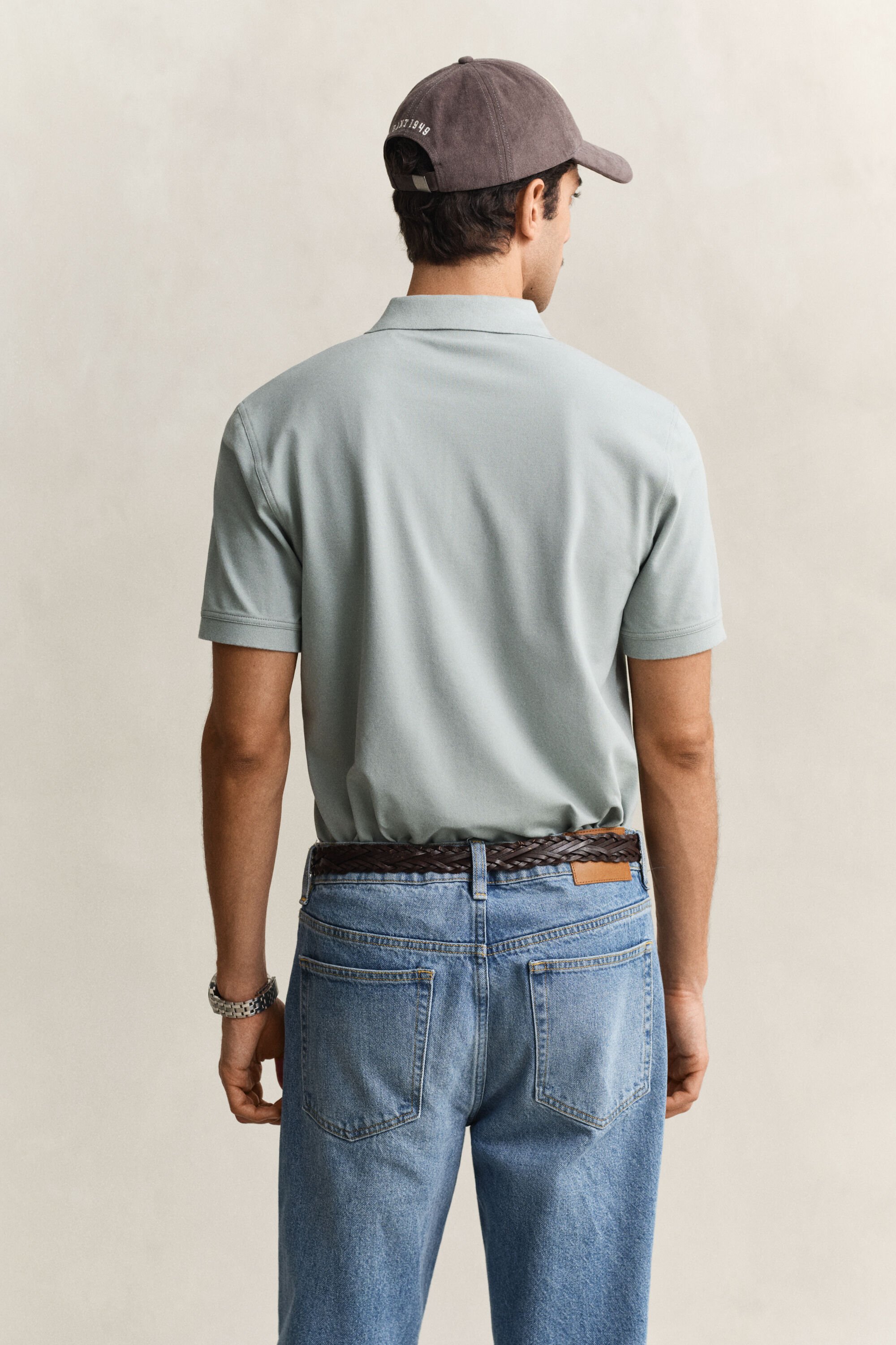 Piqué poloshirt met contrasterend detail