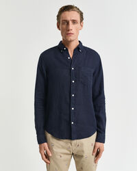 Regular Fit speciaal geverfd linnen overhemd