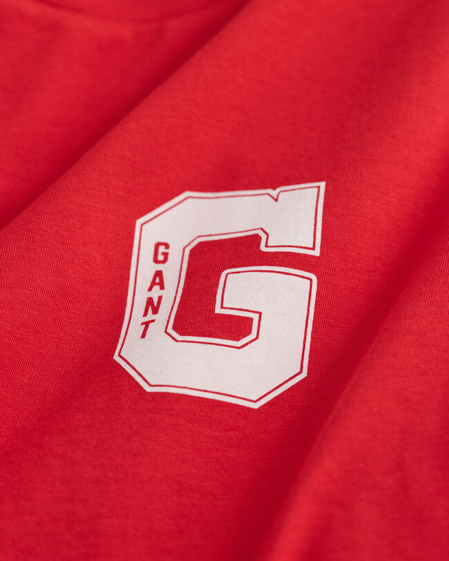 G T-shirt met ronde hals en lange mouwen