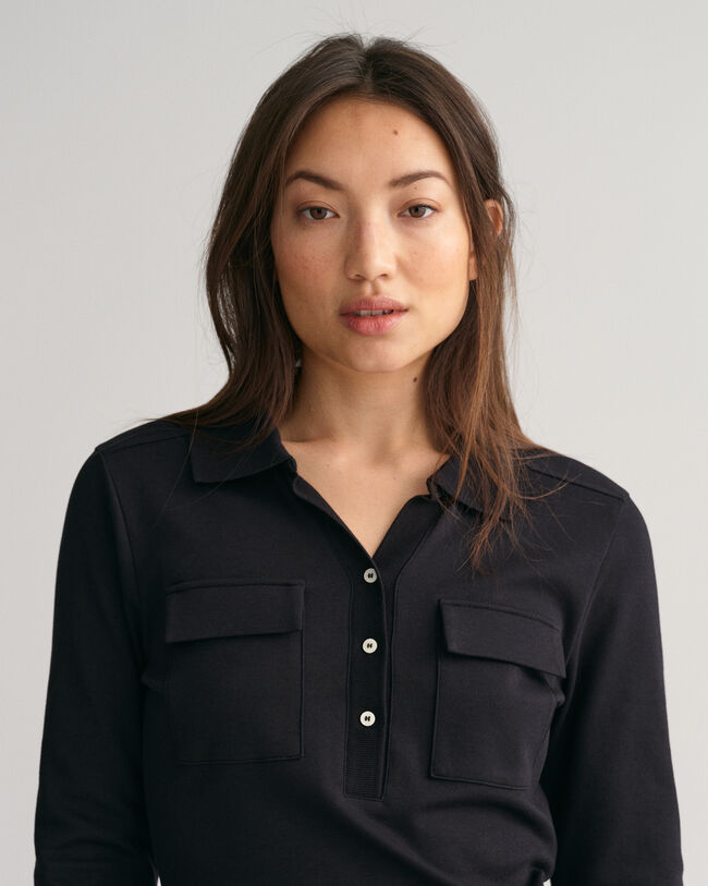 Slim Fit poloshirt van jersey