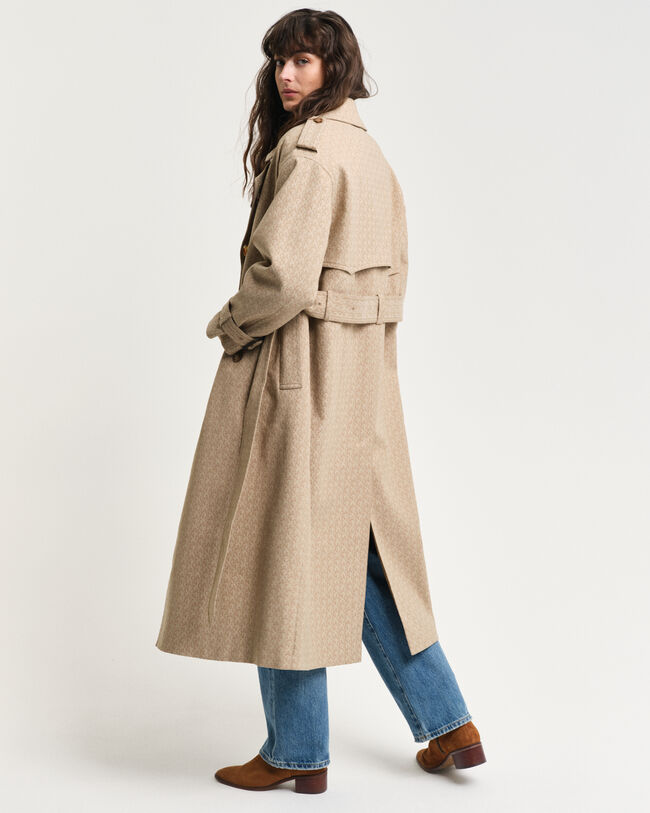 Monogram jacquard trenchcoat