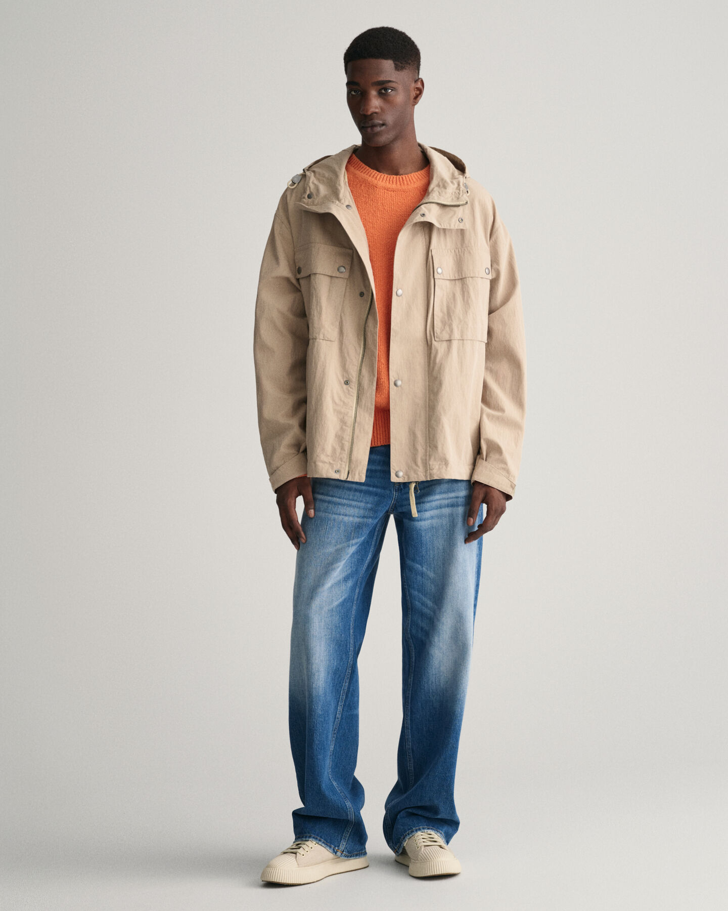 Katoenen Windbreaker