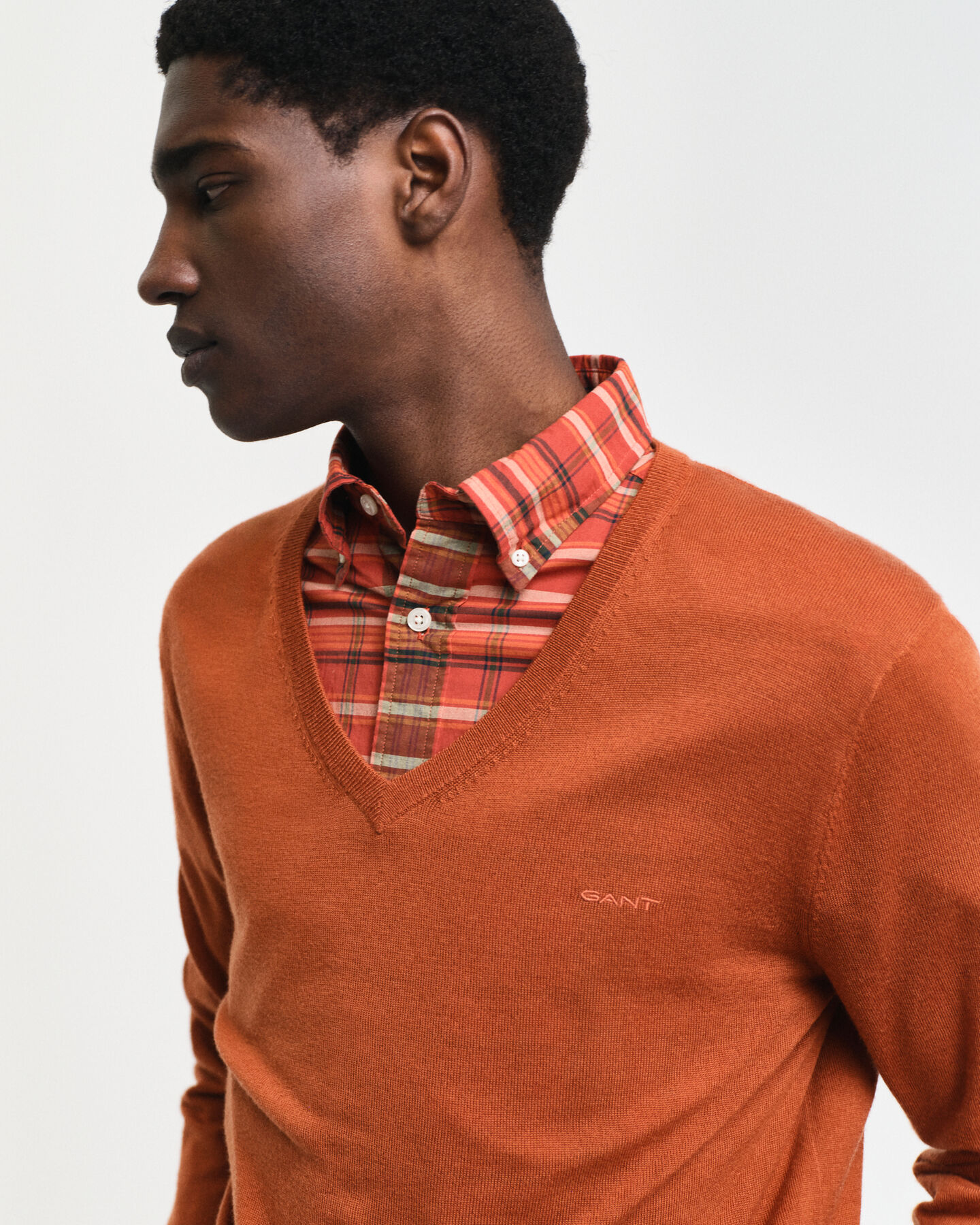 Trui met V-hals van extra zachte merinoswol