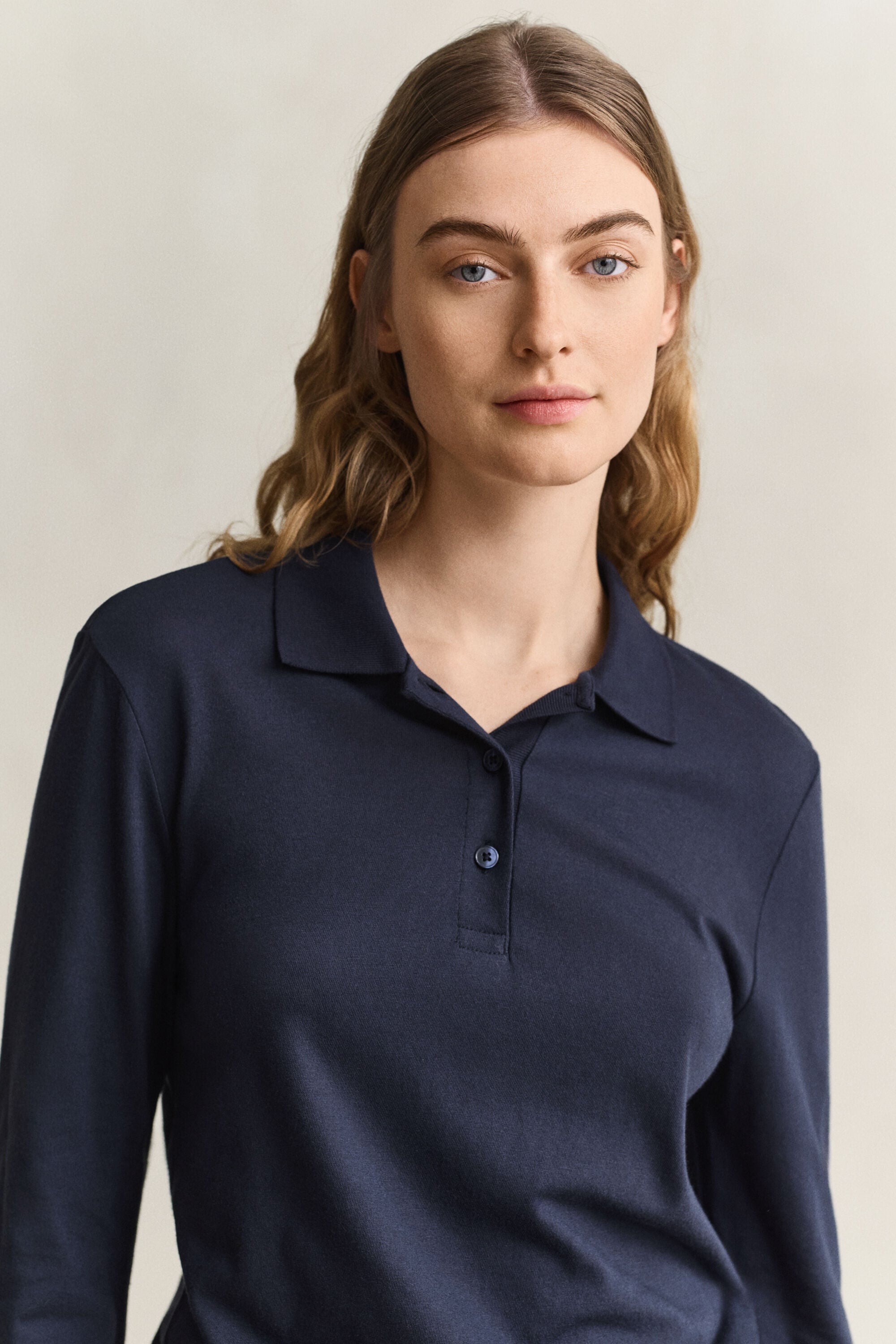 Naadloze polotop met lange mouwen