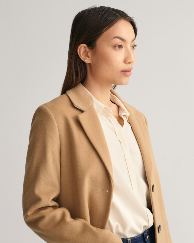 Getailleerde jas van wolmix