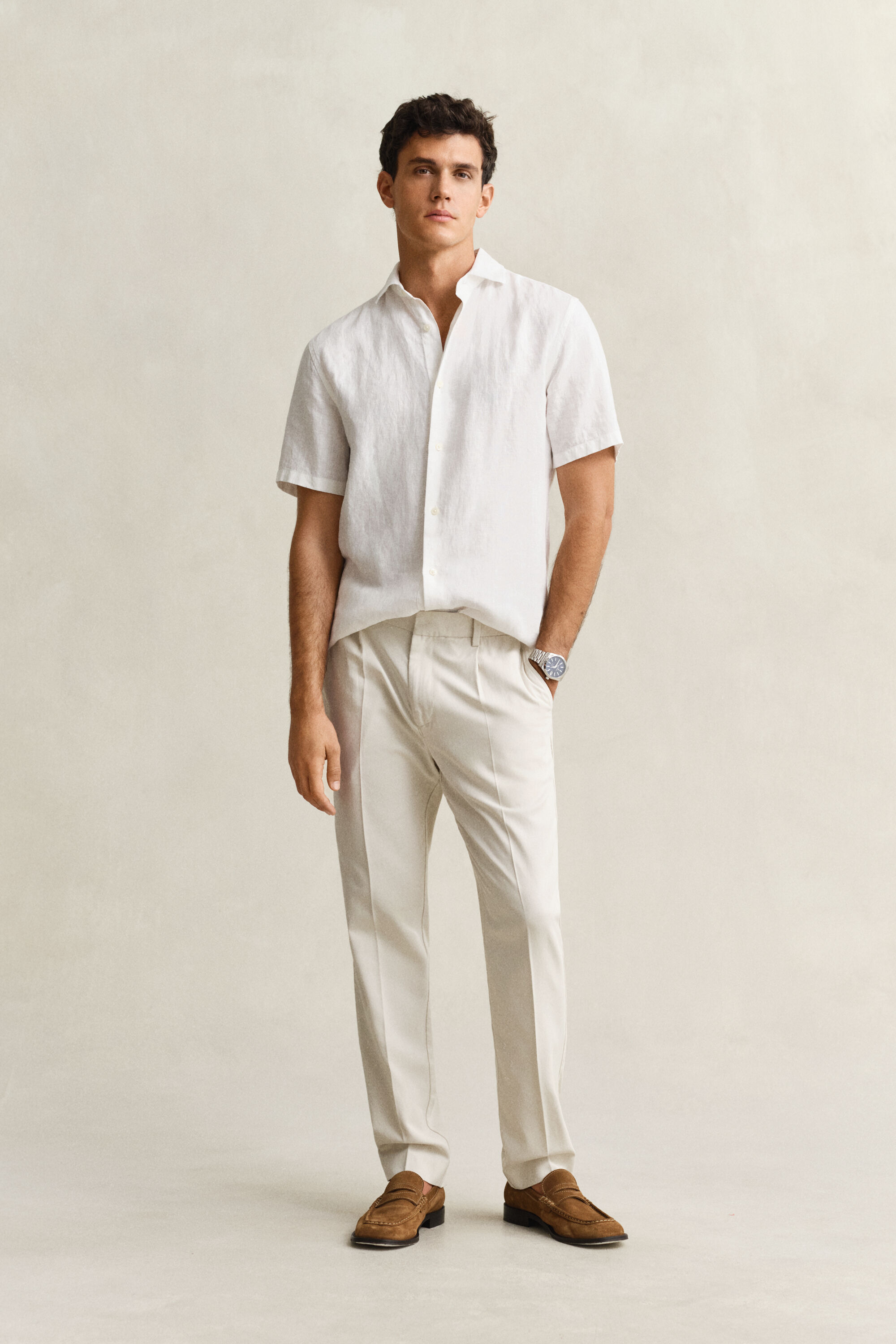 Broek van lyocellmix